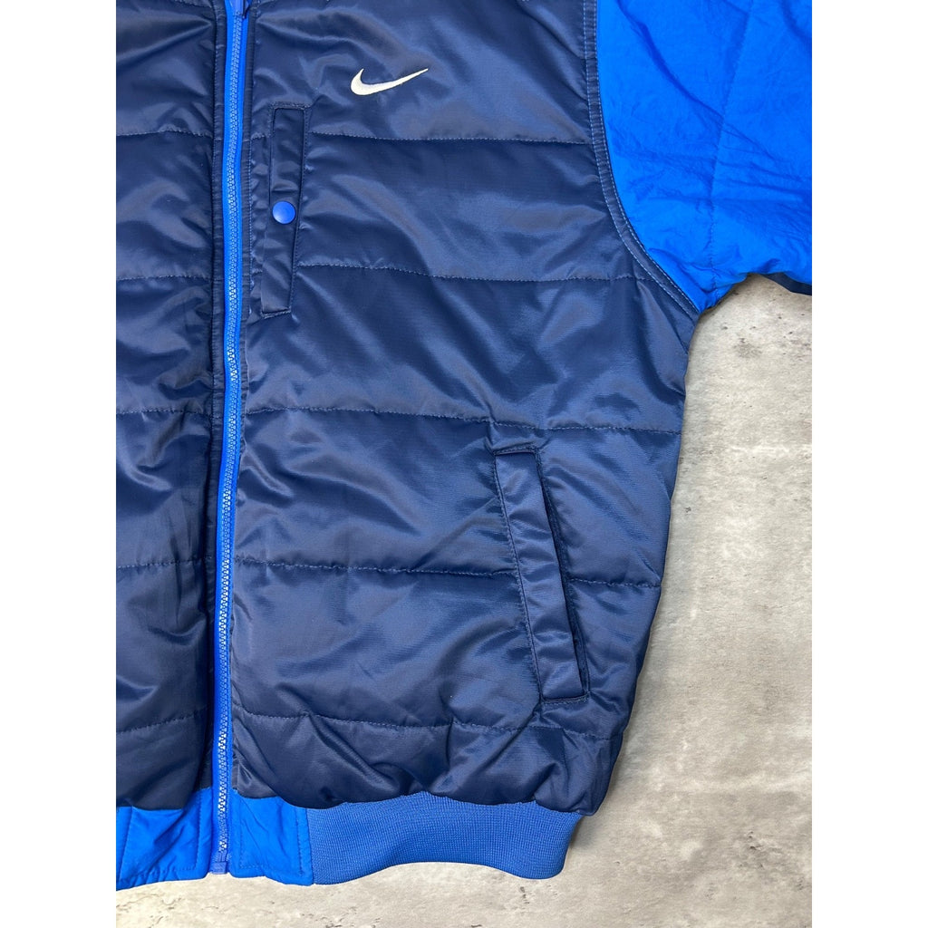 Vintage Nike Embroidered Swoosh Reversible Insulated Bomber Jacket Large YOUTH