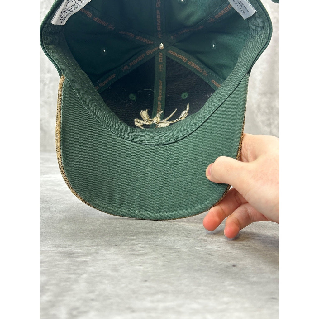 Vintage Rocky Mountain Elk Foundation Embroidered Strapback Hat OSFA
