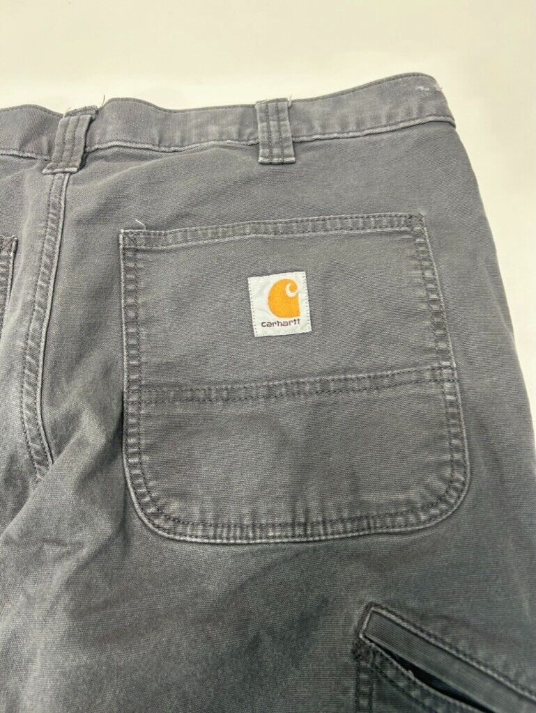 Carhartt Relaxed Fit Canvas Workwear Five Pocket Pants Size 34 Gray