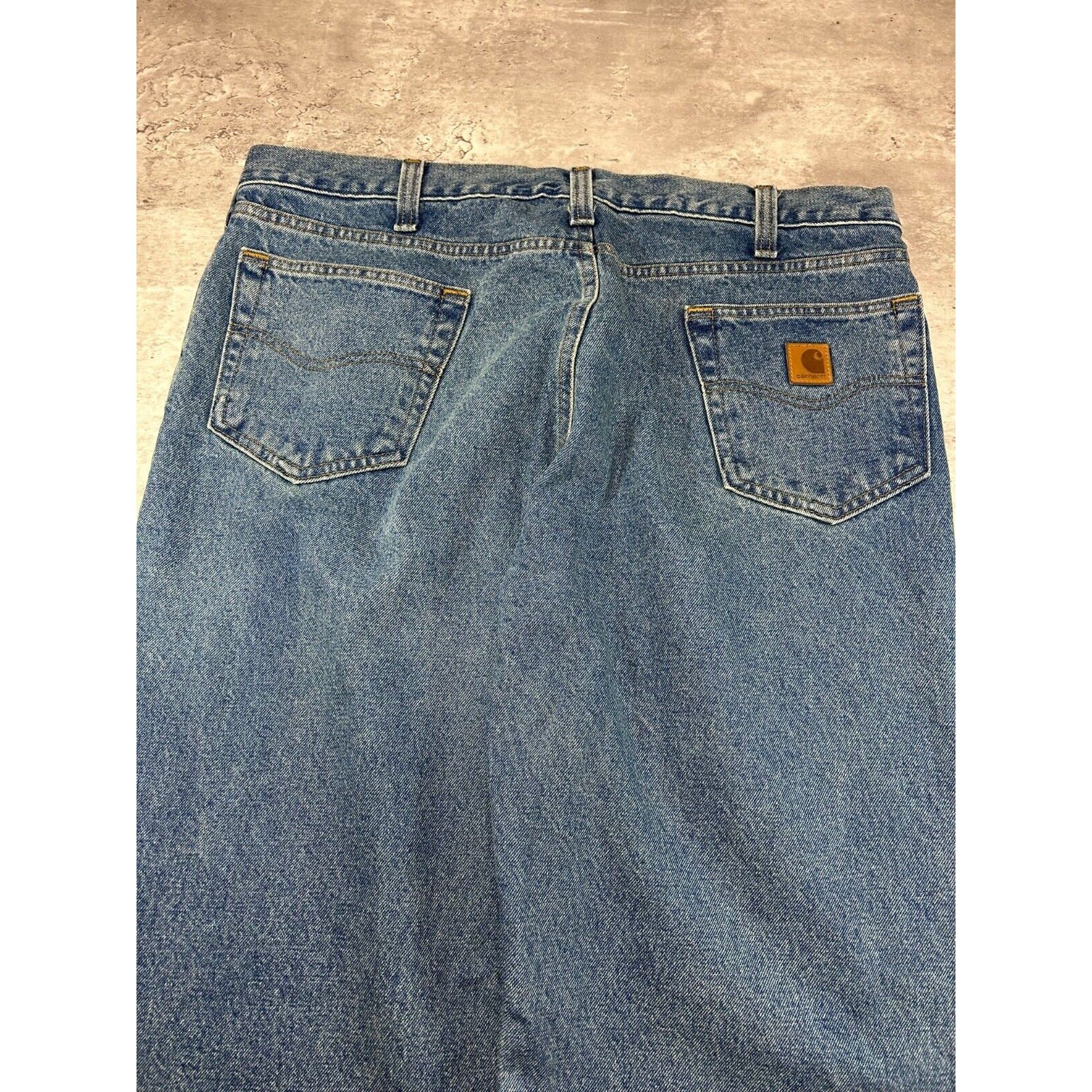 Carhartt Relaxed Fit Medium Wash Denim Workwear Pants Size 40