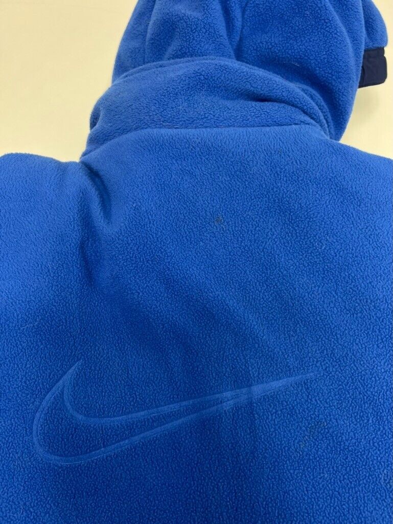 Vintage Y2K Nike Reversible Insulated Puffer Hooded Jacket Size Medium Blue