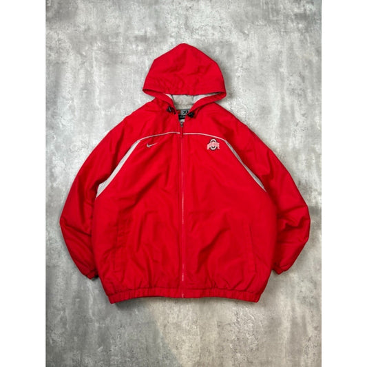 Vintage 2000s Ohio State Buckeyes NCAA Full Zip Hooded Nike Jacket Size XL