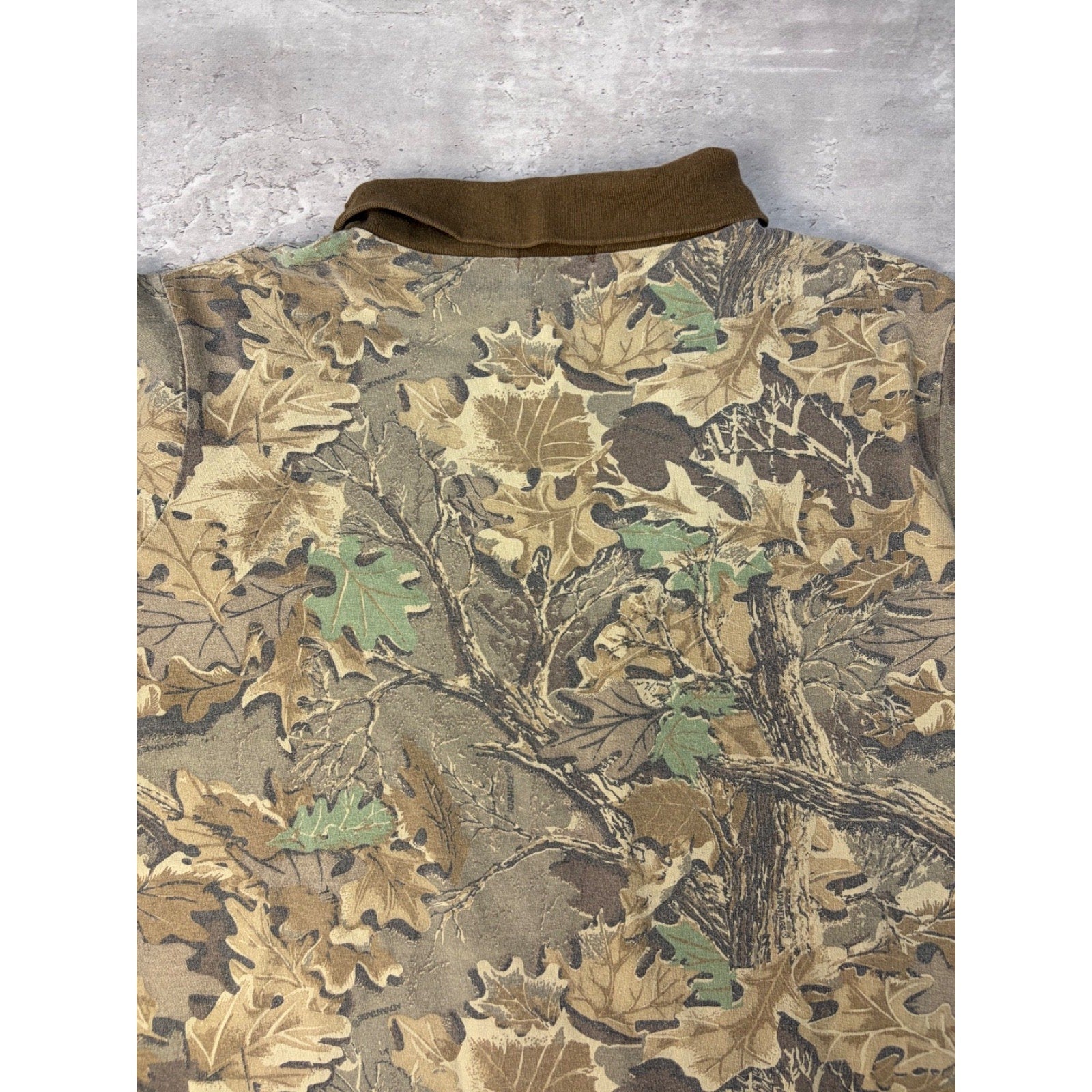 Vintage 90s Kessler Advantage Tree Camo Turtle Neck Long Sleeve T-Shirt Size 2XL