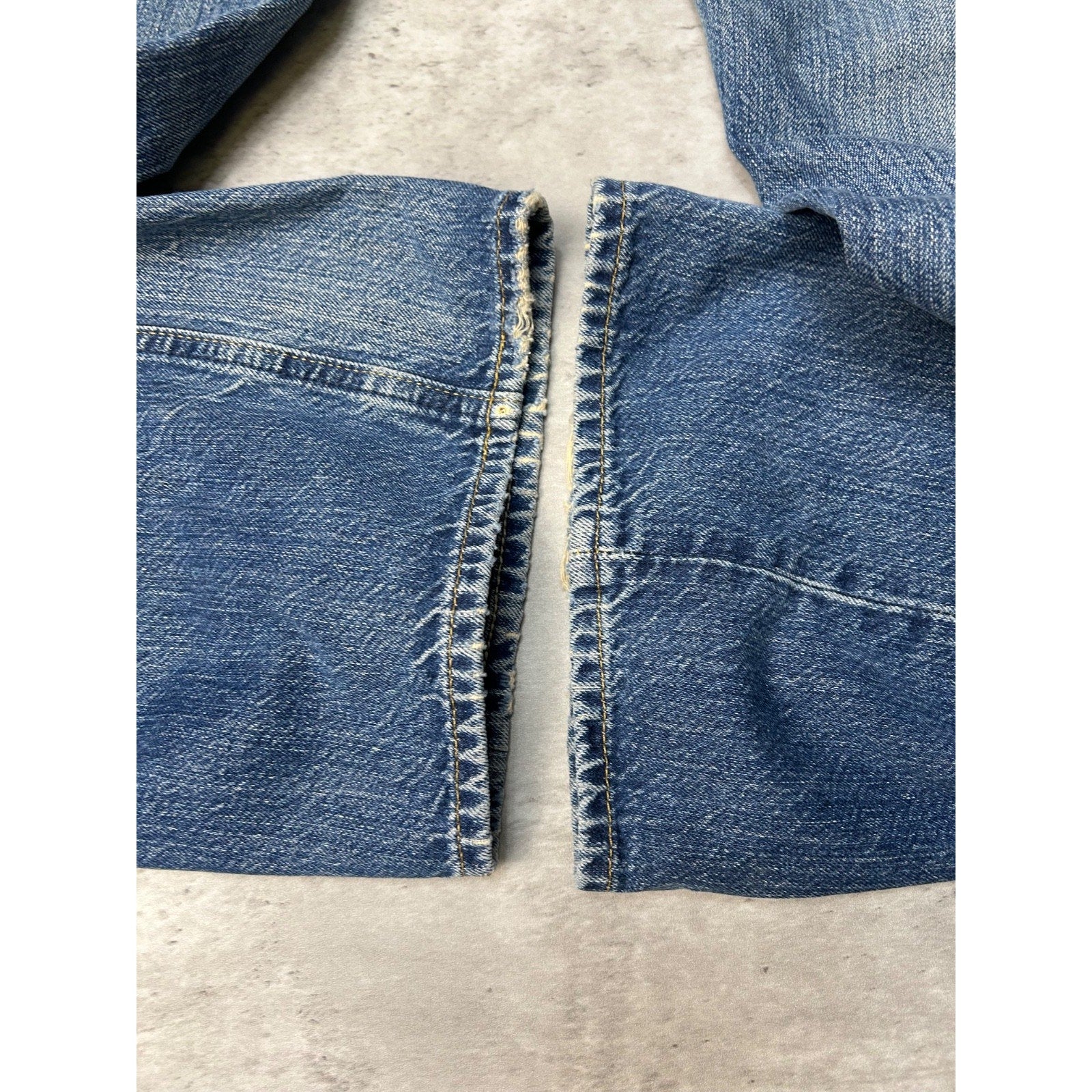 Vintage 2000s Polo Ralph Lauren Distressed Dark Wash Denim Pants Size 34