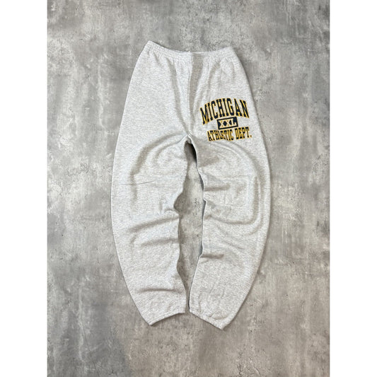 Vintage 90s Michigan Wolverines NCAA Athletic Dept. Sweat Pants Size XL Gray