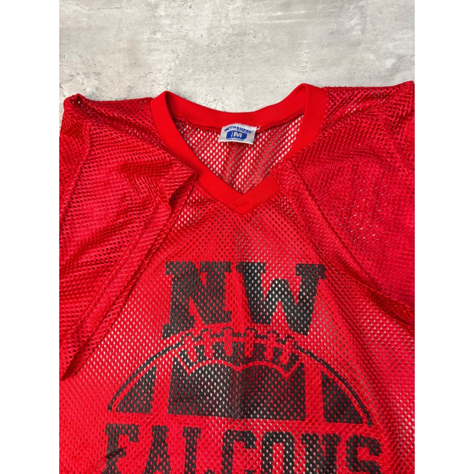 Vintage NW Falcons Football Graphic Mesh Jersey Size Medium
