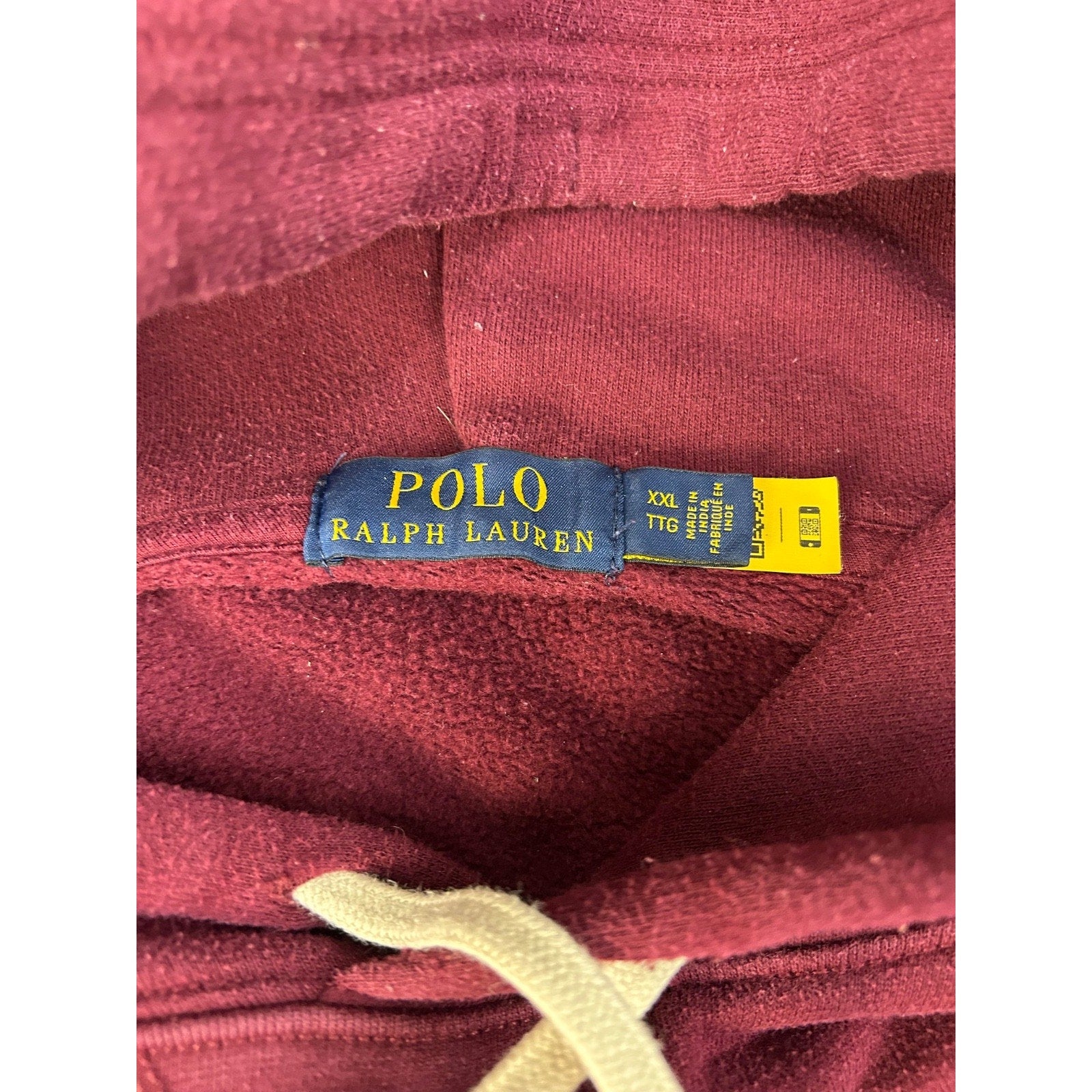 Polo Ralph Lauren Embroidered Pony Hooded Maroon Sweatshirt Size 2XL