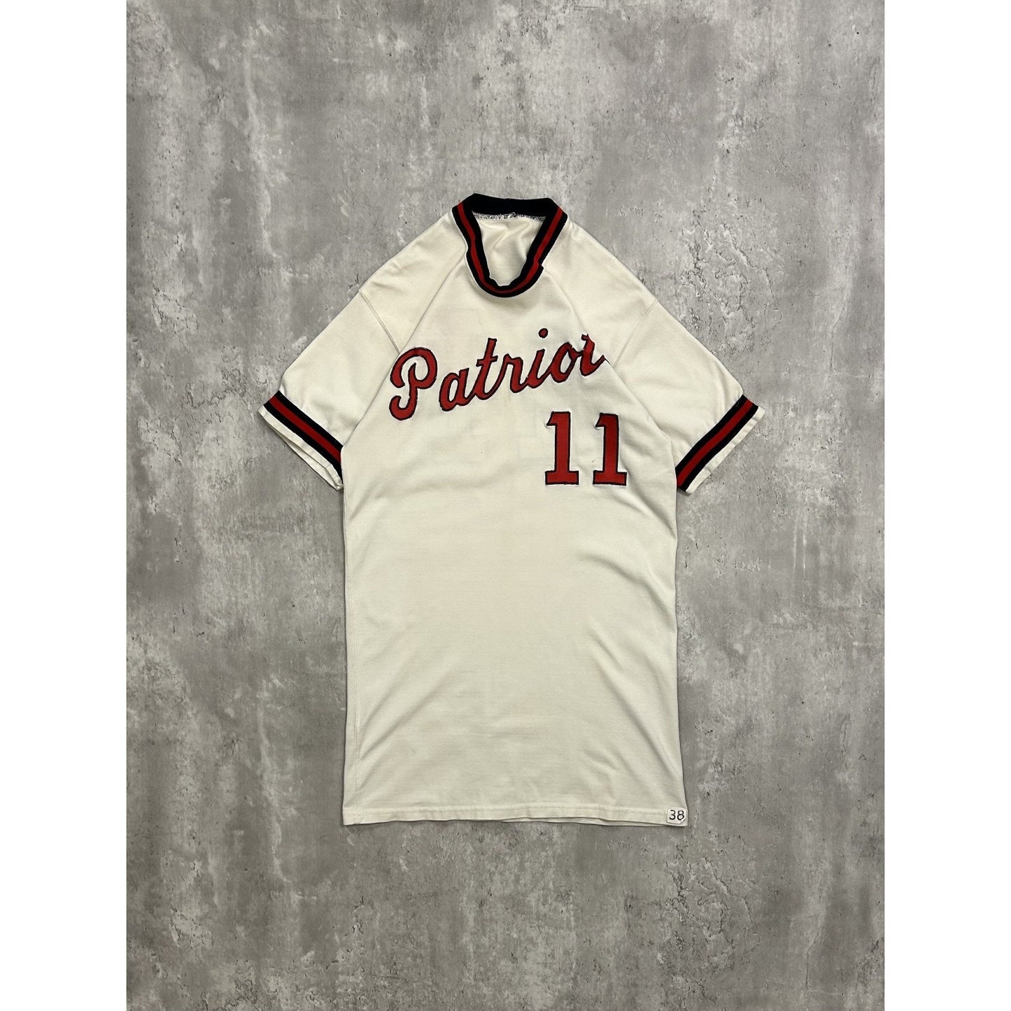 Vintage 60s/70s Patriots #11 Stitched Baseball Jersey Size Large White