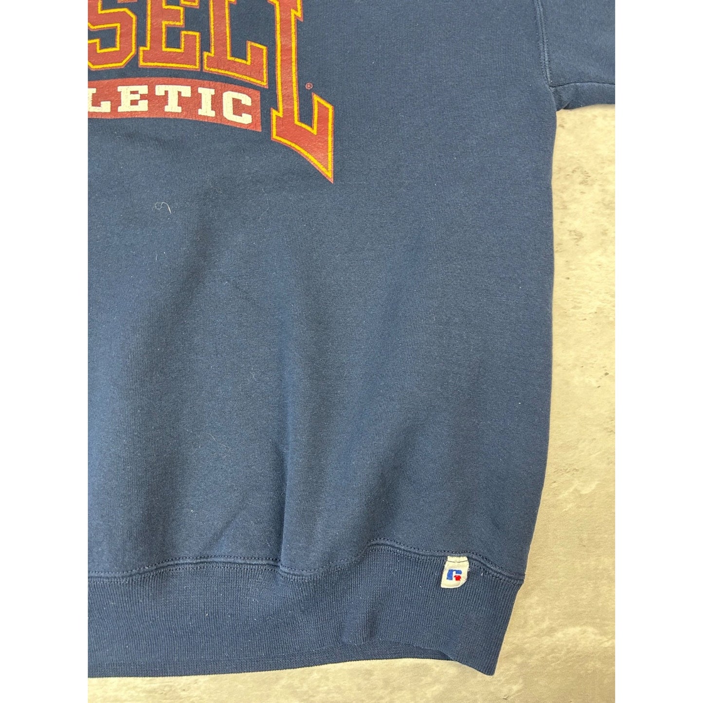 Vintage 90s Russell Athletics Graphic Arc Spellout Crewneck Sweatshirt Size XL