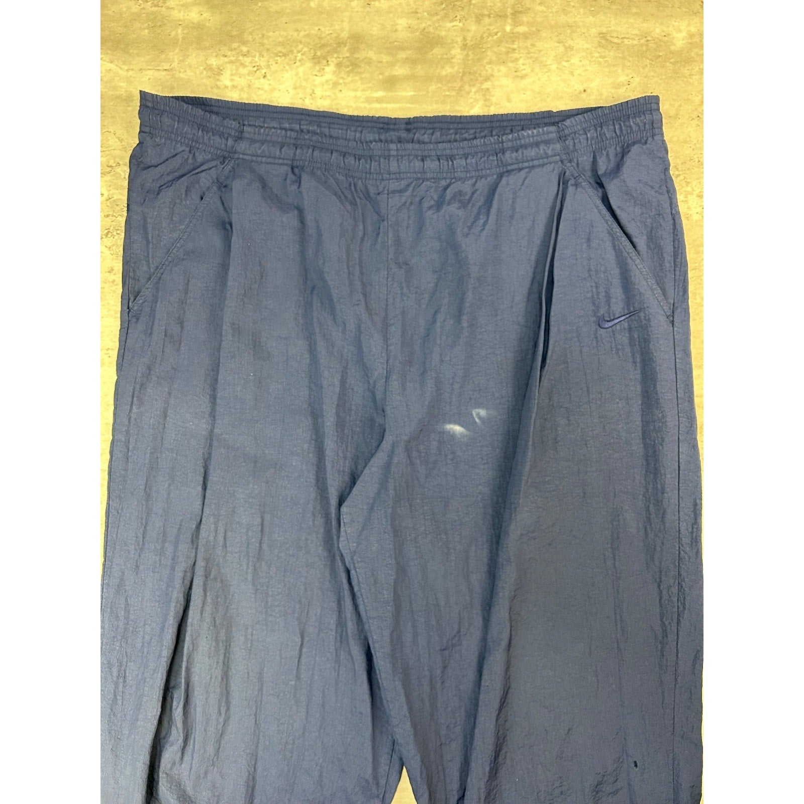 Vintage 90s Nike Tonal Embroidered Nylon Track Pants Size 2XL