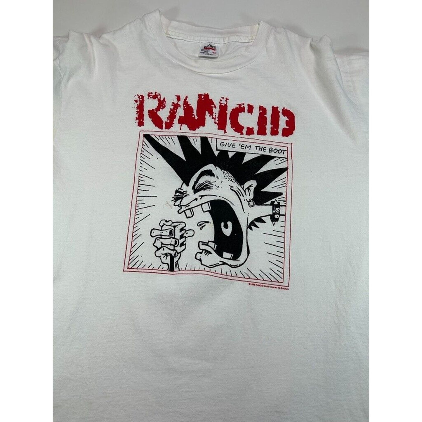 Vintage 1995 Rancid Give 'Em The Boot Punk Album Long Sleeve T-Shirt Size XL