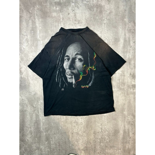 Vintage Bob Marley Big Face Portrait Graphic Reggae Music T-Shirt Size XL
