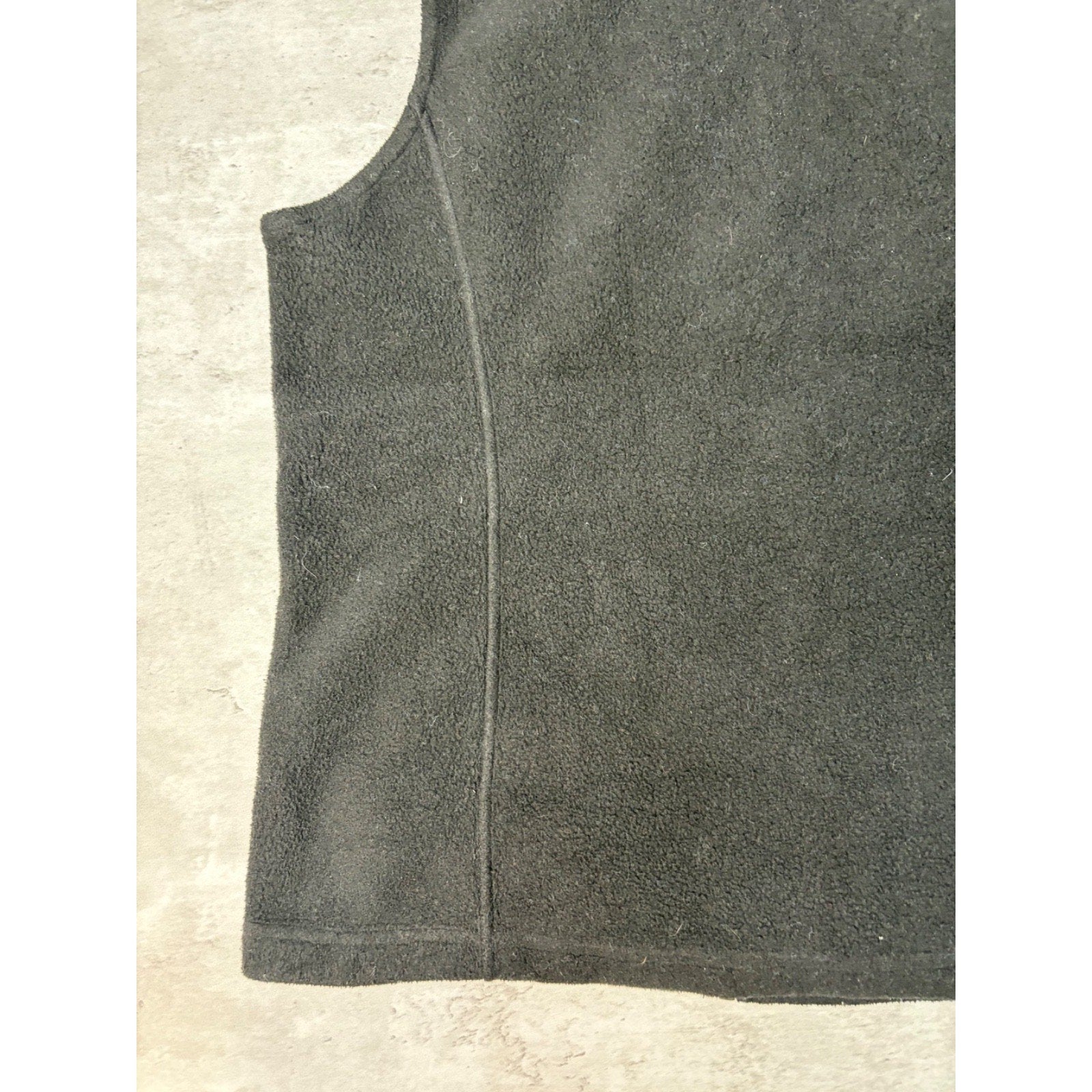 Vintage Womens Patagonia Embroidered Patch Full Zip Fleece Black Vest Sz Medium