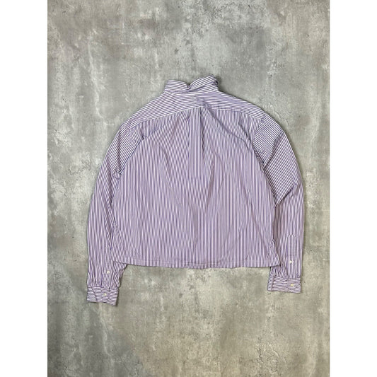 Vintage Polo Ralph Lauren Embroidered Pony Cropped Button Up Shirt Size XL