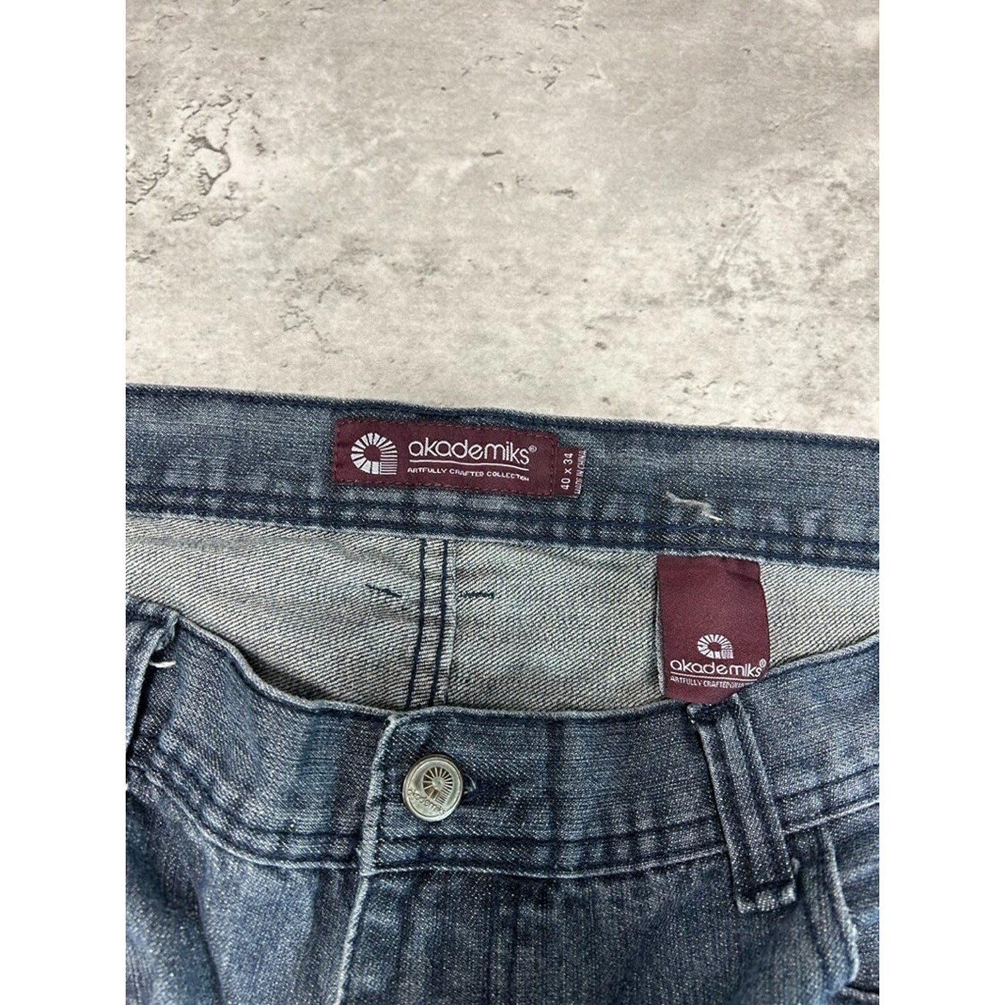 Vintage Y2K Akademiks Dark Wash Denim Pants Size 40