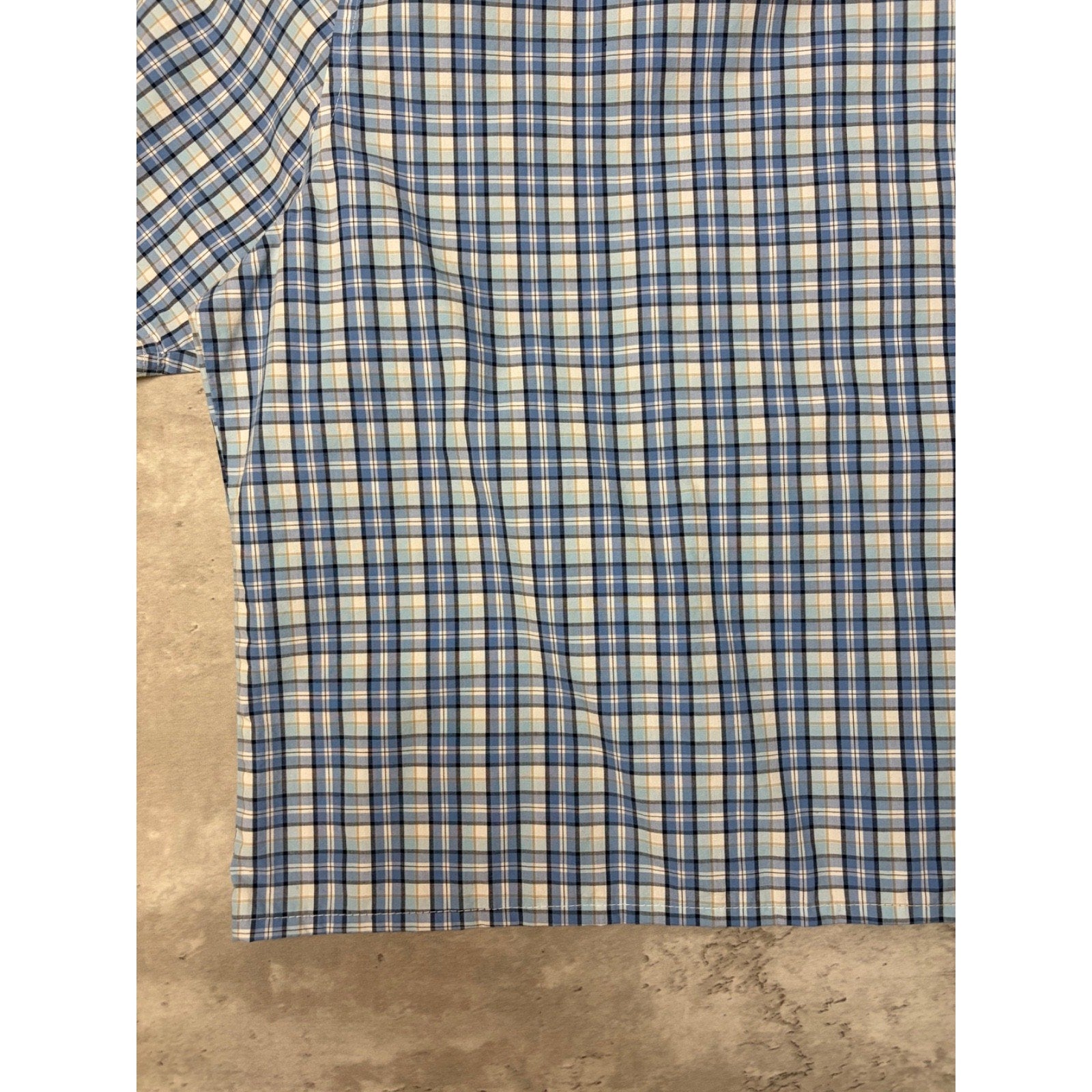 Croft & Barrow Plaid Single Pocket Reworked Cropped Button Up Shirt Size XL