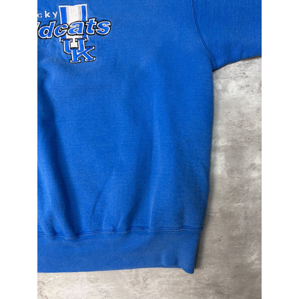 Vintage 90s Kentucky Wildcats NCAA Embroidered Logo Spellout Sweatshirt Sz Large