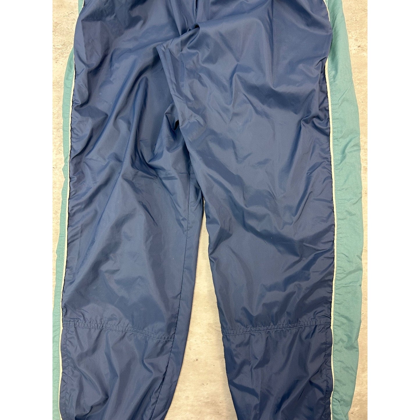 Vintage 2000s YOUTH Nike Embroidered Swoosh Two Tone Nylon Track Pants Sz Large