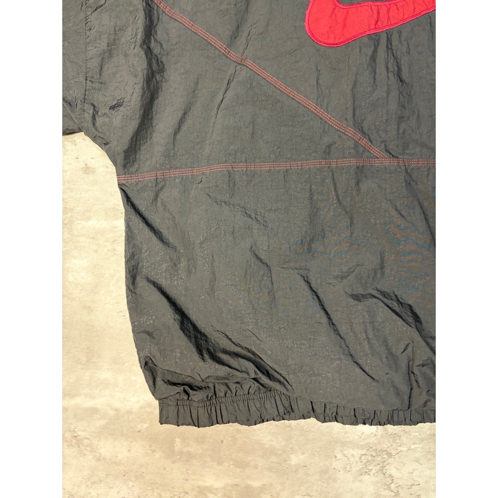 Vintage Nike Embroidered Mini Swoosh 1/2 Zip Windbreaker Jacket Size Large