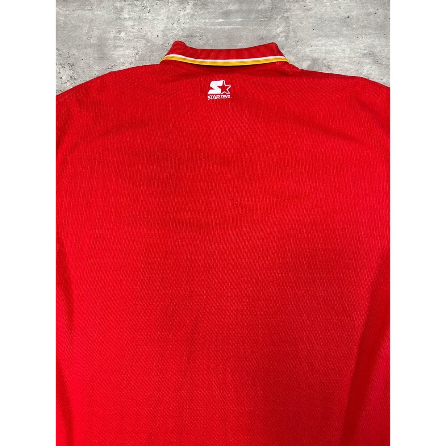 Vintage Kansas City Chiefs NFL Embroidered Logo Starter Button Up Shirt Sz Large