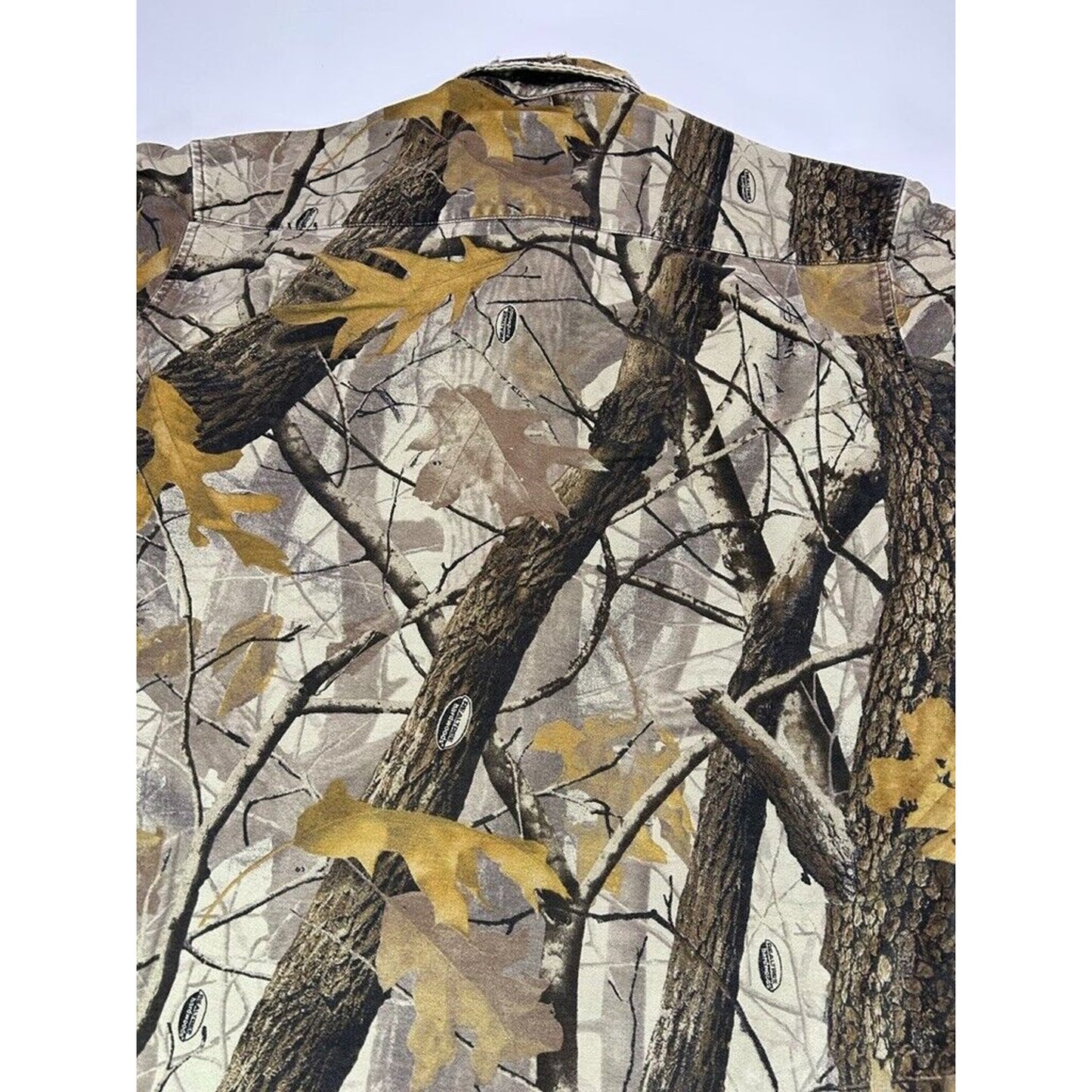 Vintage 10x Realtree Hardwoods Camo Hunting Long Sleeve Button Up Shirt SZ Large