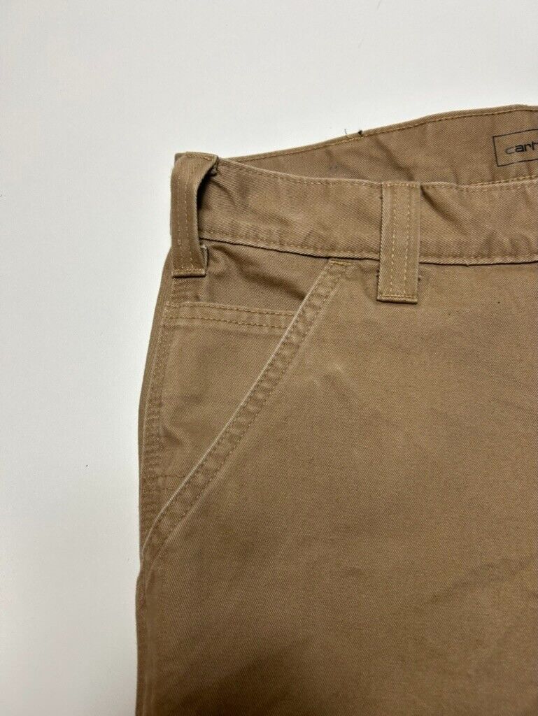 Carhartt Relaxed Fit Canvas Workwear Carpenter Pants Size 33W Beige