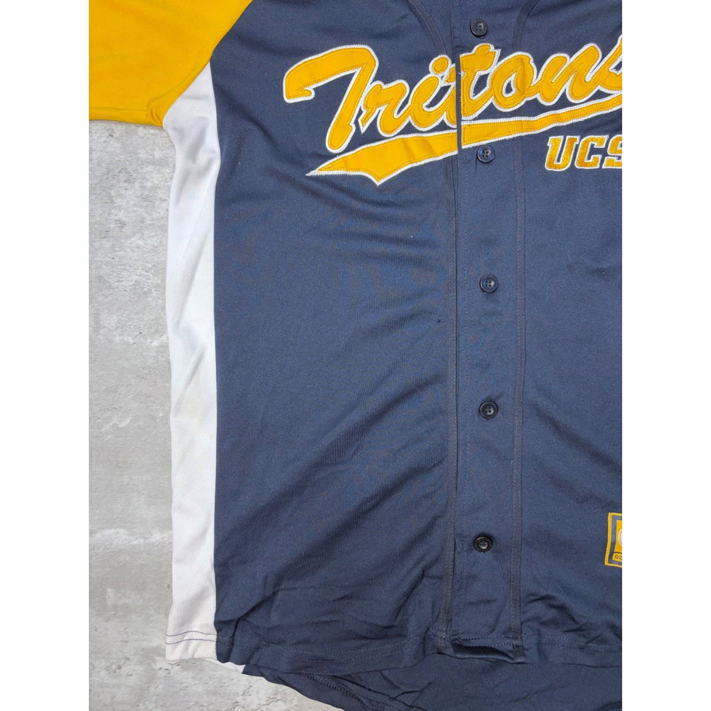 Vintage UCSD Tritons NCAA Script Spellout Baseball Jersey Size Medium