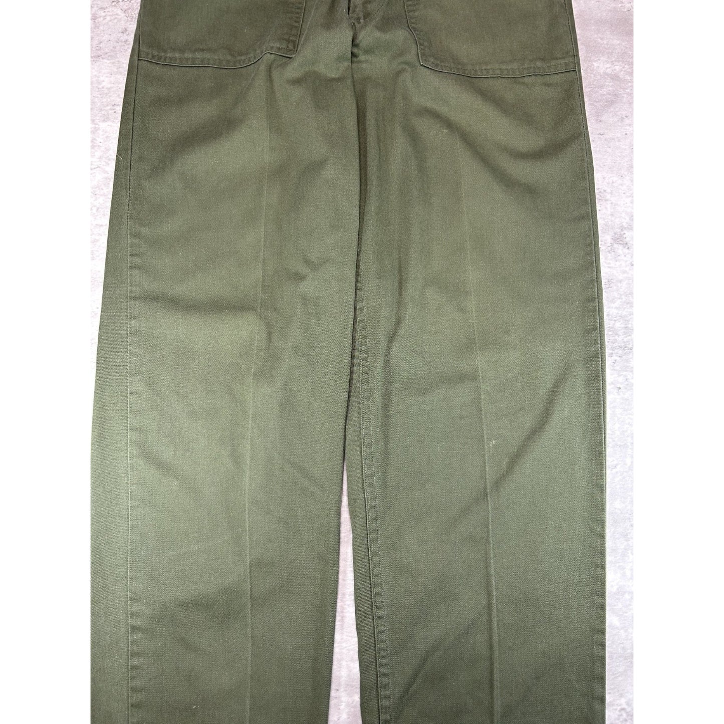 Vintage 1990s US Military OG-107 Trouser Style Army Pants Size 28 Green