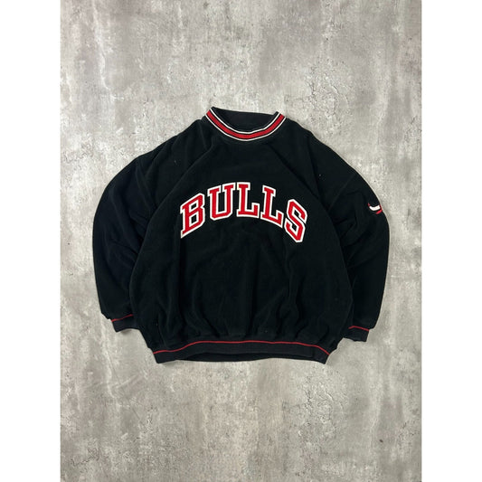 Vintage 90s Chicago Bulls NBA Embroidered Starter Fleece Sweatshirt Size XL