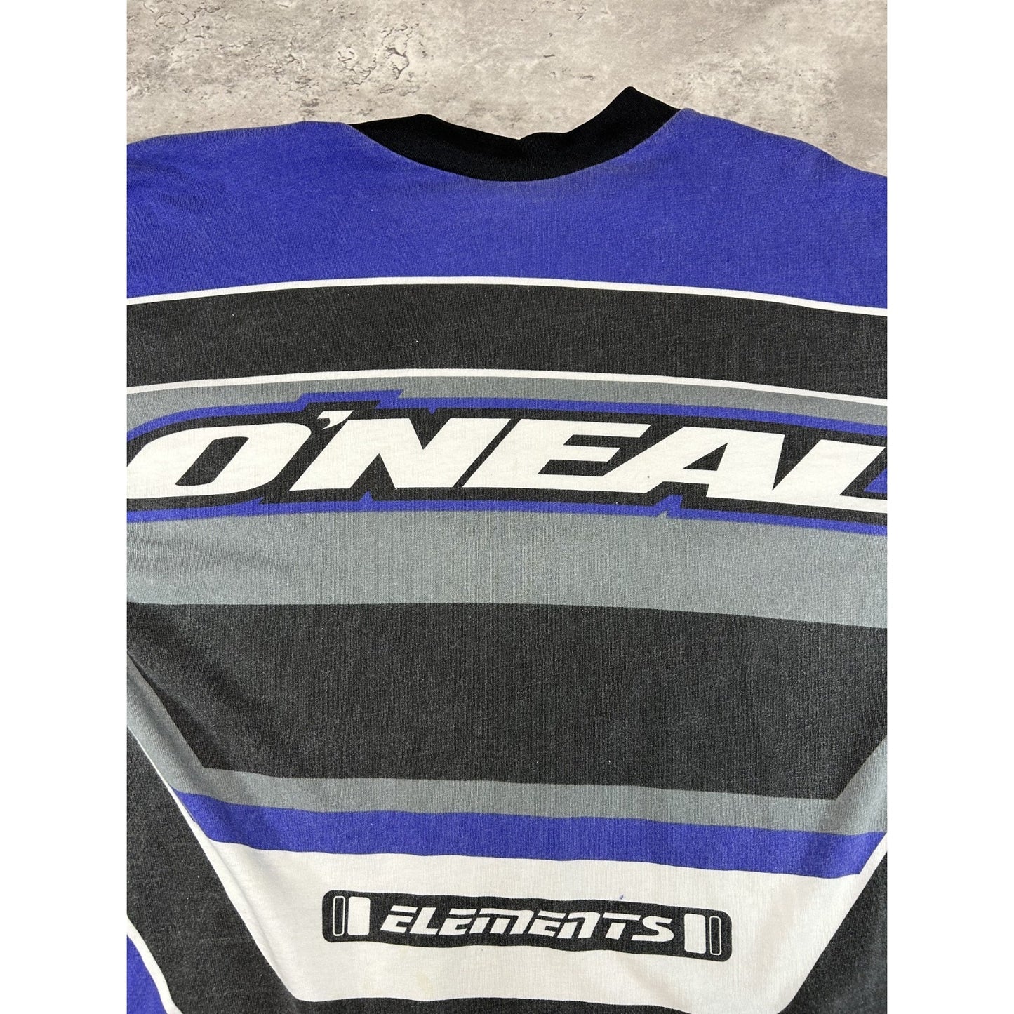 Vintage 90s Oneal Spellout Long Sleeve Cropped Motocross Jersey Size Medium