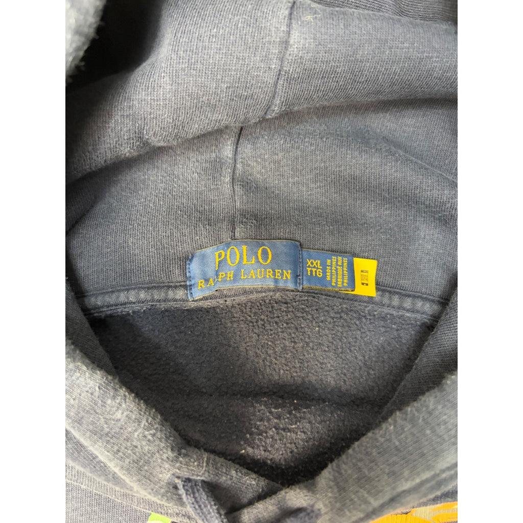 Polo Ralph Lauren Pony Graphic Spellout Pullover Hooded Sweatshirt Size 2XL
