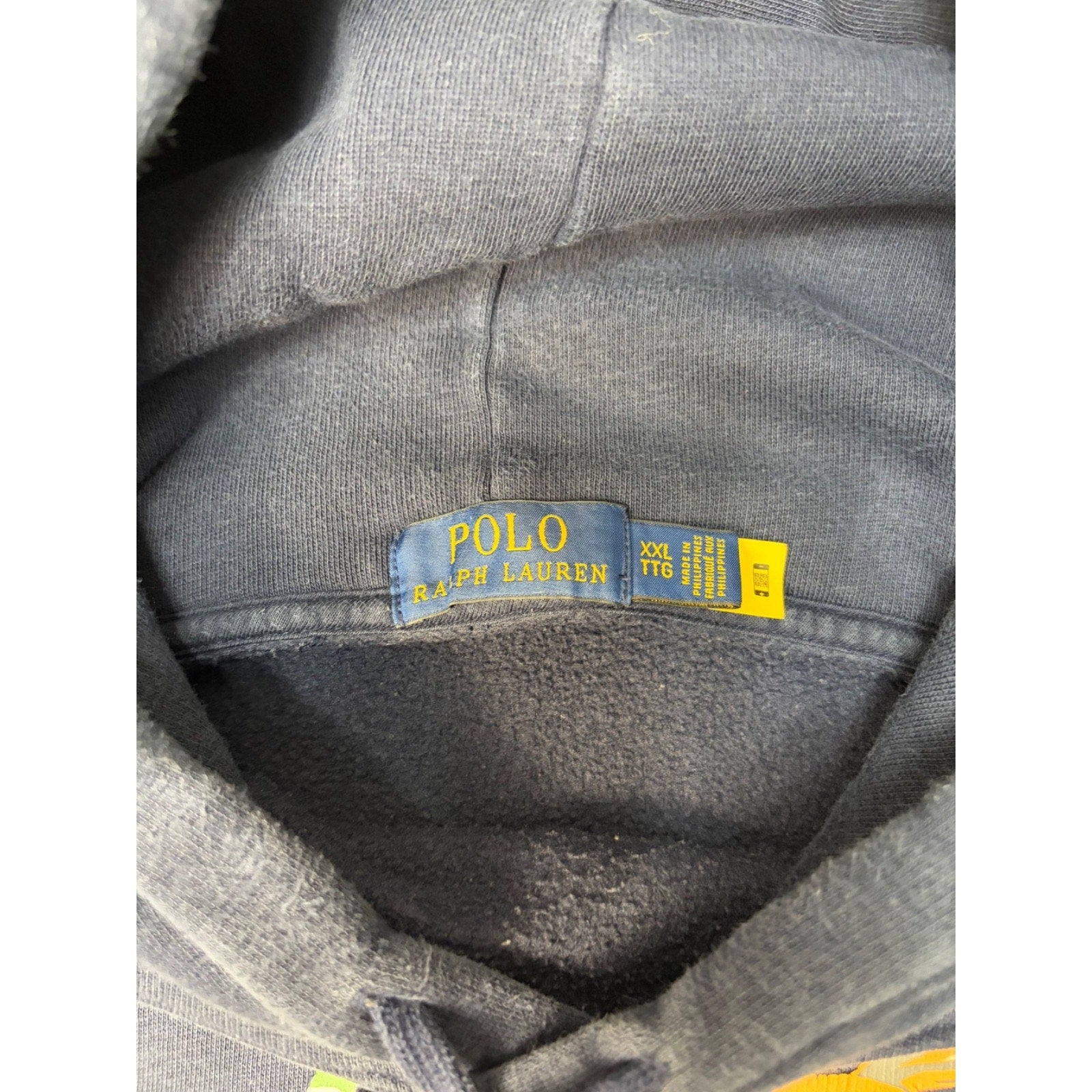 Polo Ralph Lauren Pony Graphic Spellout Pullover Hooded Sweatshirt Size 2XL