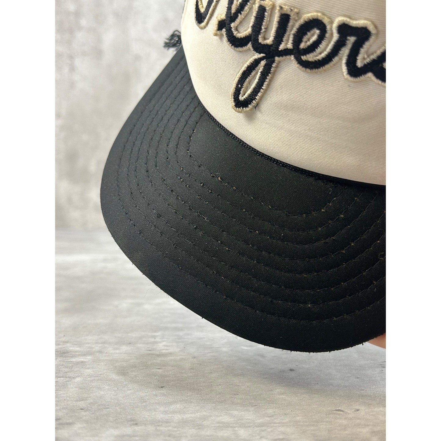 Vintage 80s/90s Flyers Embroidered Spellout Trucker Snapback Hat OSFA