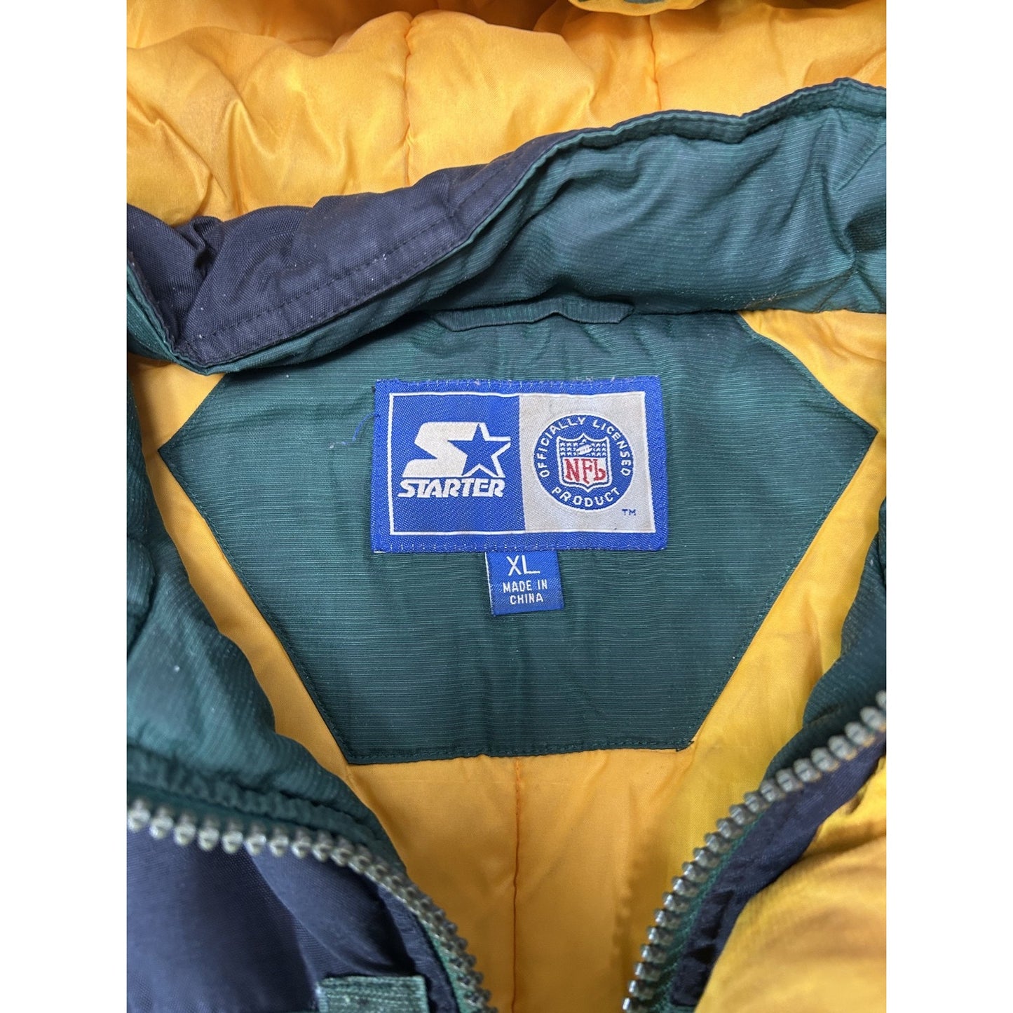Vintage 90s Green Bay Packers NFL Embroidered Logo Starter Jacket Size XL