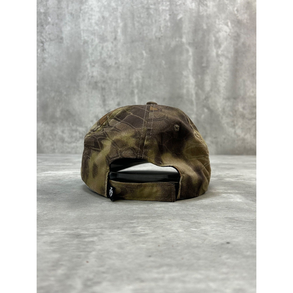 Vintage K&J Trucking Embroidered Camo Print Hunting Strapback Hat OSFA