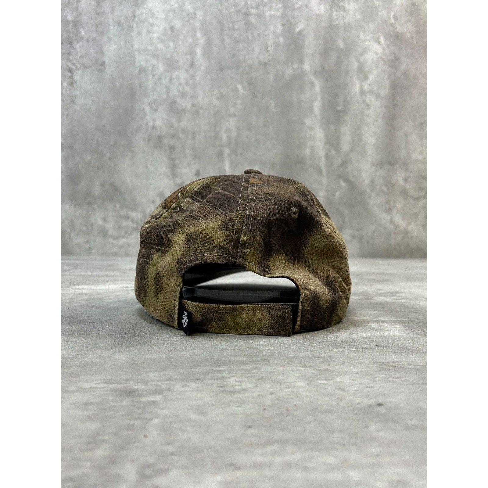 Vintage K&J Trucking Embroidered Camo Print Hunting Strapback Hat OSFA