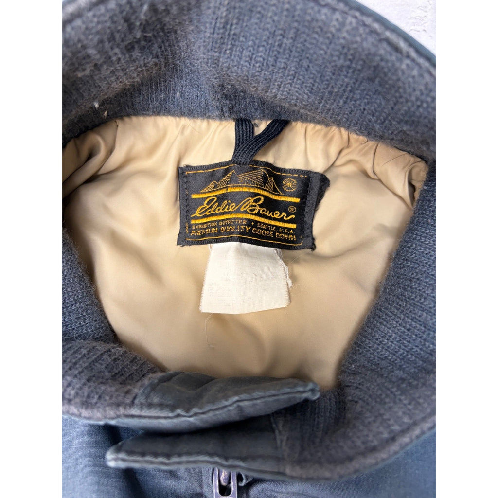 Vintage 80s Eddie Bauer Insulated Full Zip Collared Bomber Jacket Size XL
