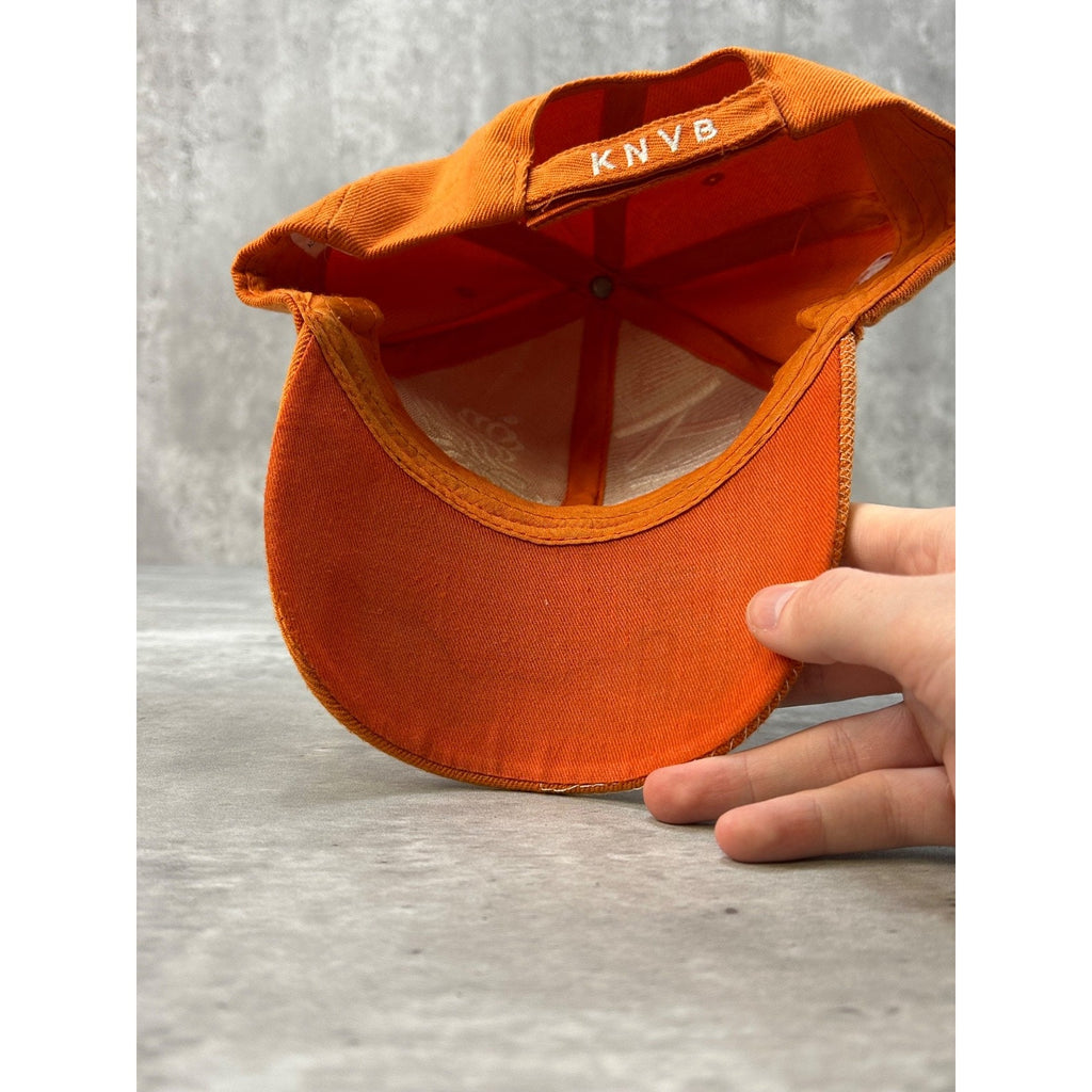 Vintage Netherlands KNVB Embroidered Crest Spellout Soccer Strapback Hat OSFA
