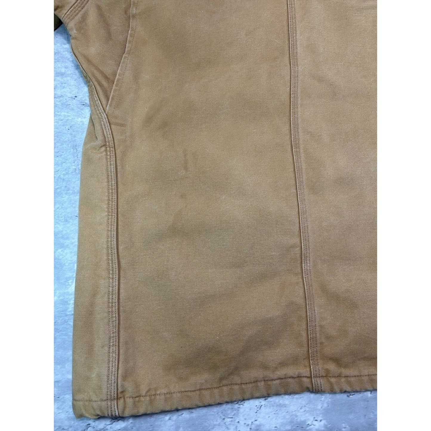 Vintage 90s Carhartt Blanket Lined Canvas Workwear Chore Jacket Size 44 Tall XL