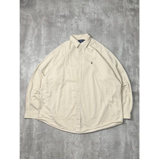 Vintage Polo Ralph Lauren Embroidered Pony Long Sleeve Button Up Shirt Sz XXL