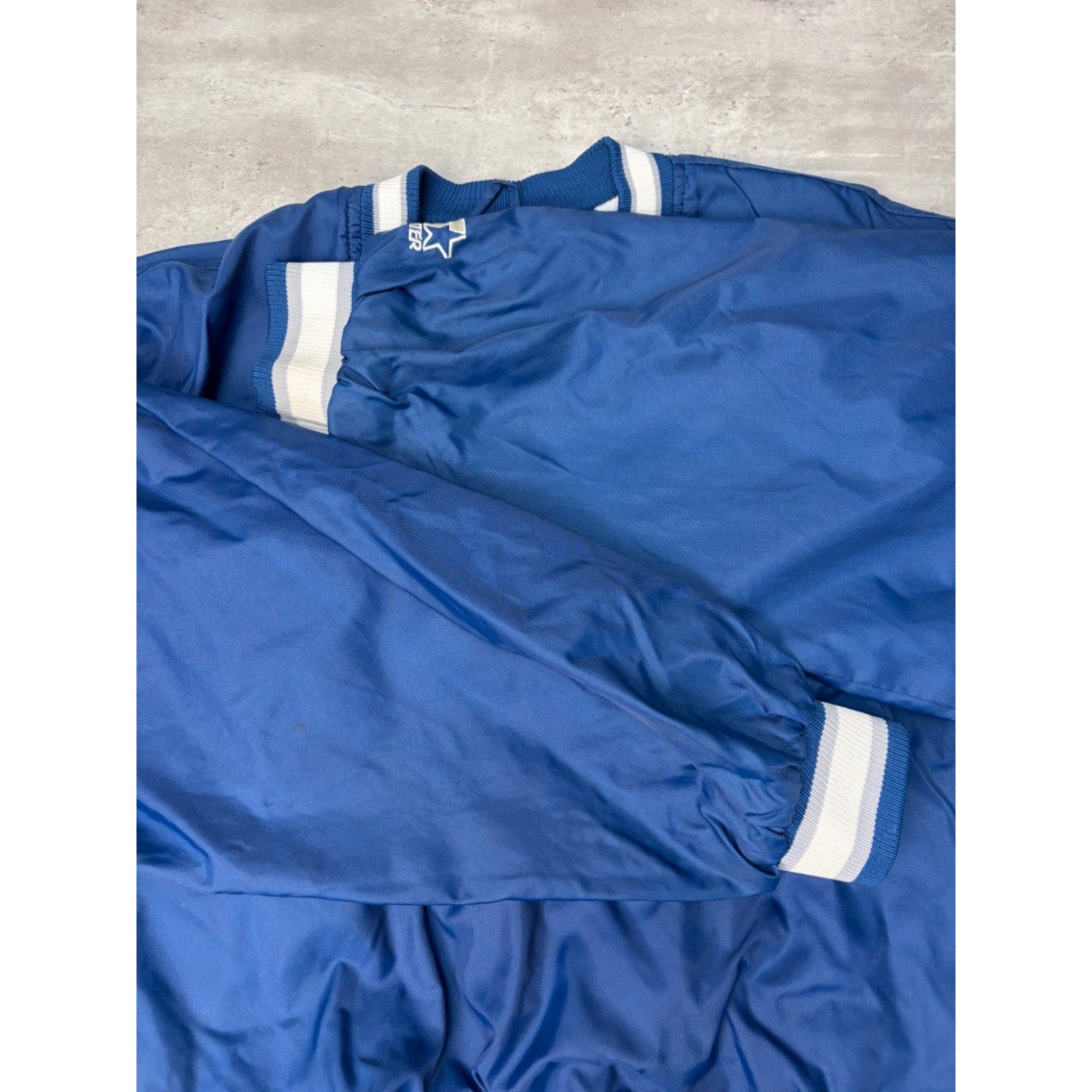 VTG 90s Emmitt Smith #22 Dallas Cowboys NFL Starter Windbreaker Jacket Sz Large
