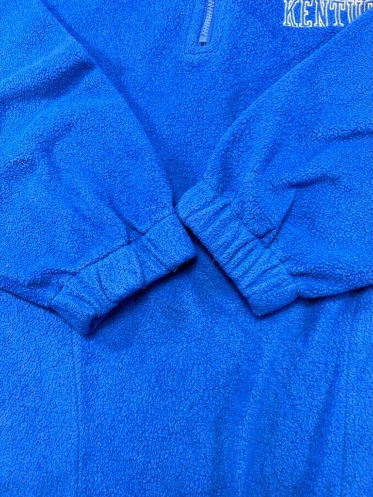 Vintage 90s Kentucky Wildcats NCAA Embroidered Fleece Sweatshirt Size Large