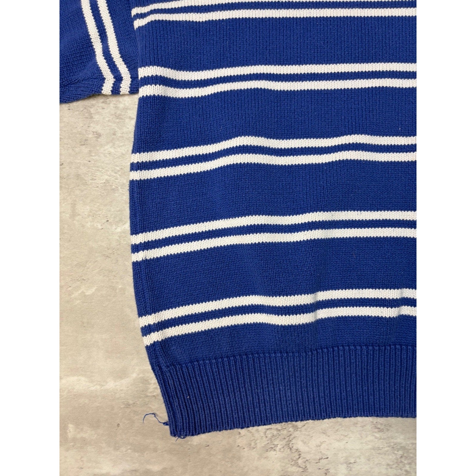 Vintage 90s Gap Striped Pattern Pullover Collar Button Knit Sweater Size Small