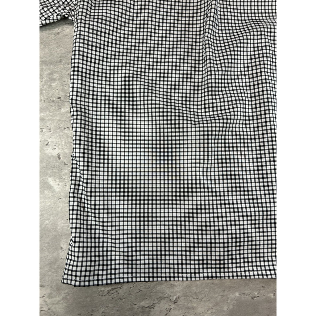 Polo Ralph Lauren Checkered Print Reworked Cropped Button Up Shirt Size Small