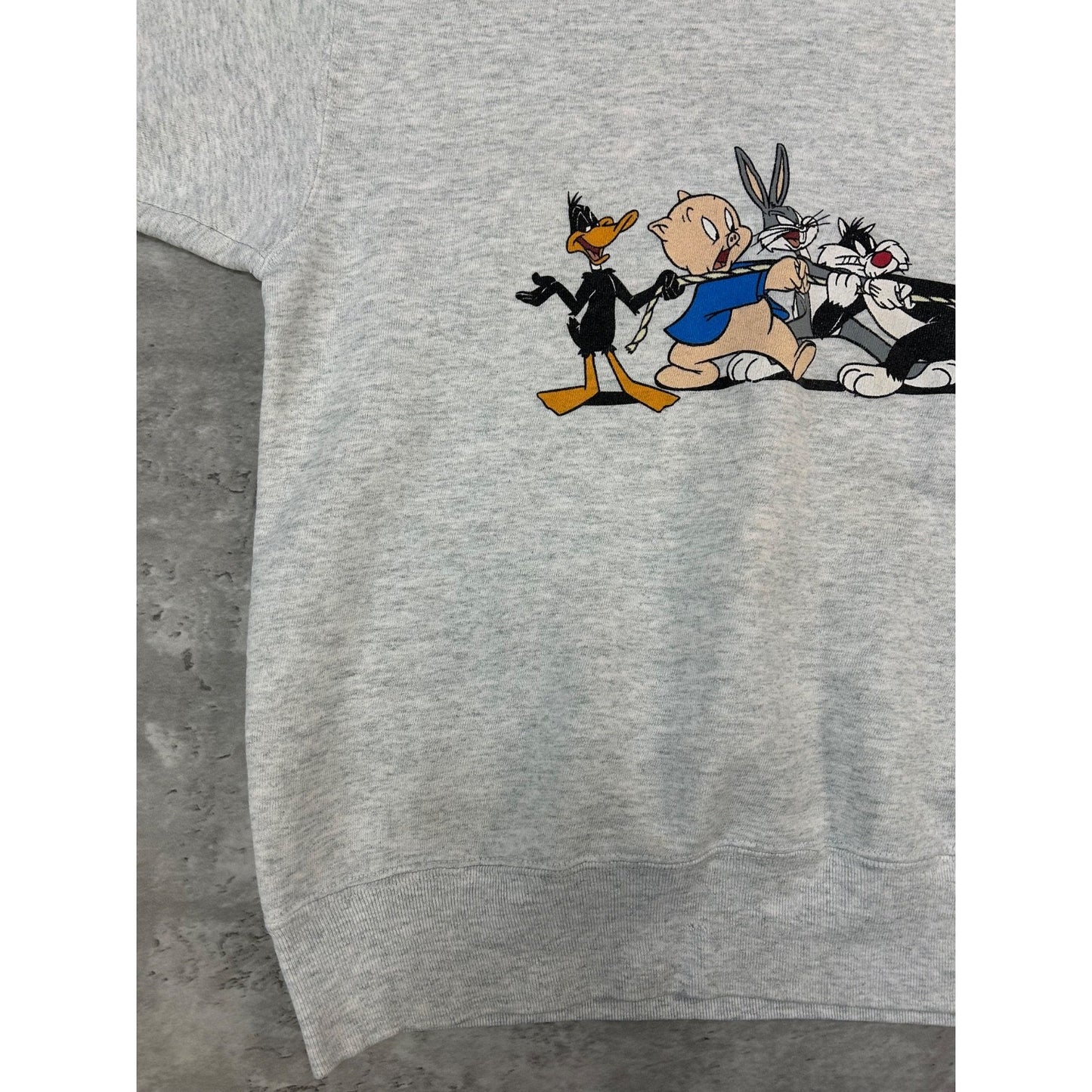 Vintage 90s Looney Tunes Cartoon Characters Tv Show Promo Sweatshirt Size Large
