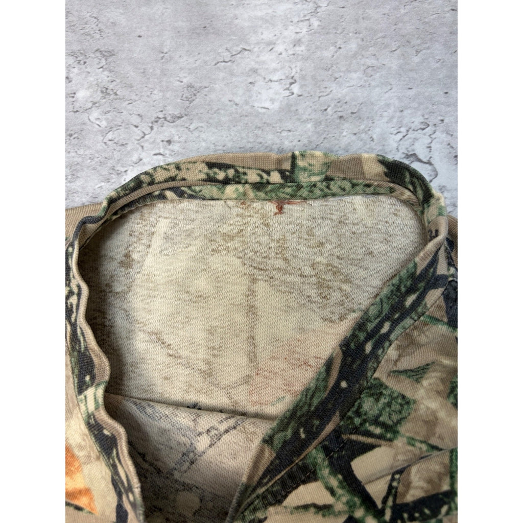 Vintage Fusion 3D Tree Camo Hunting Long Sleeve T-Shirt Size Large
