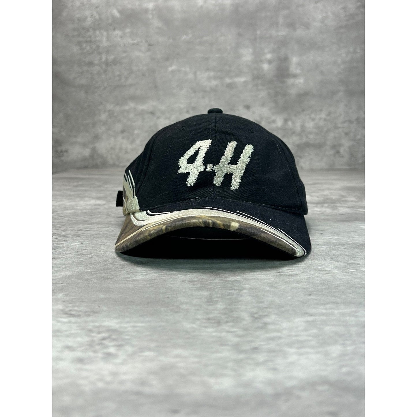 Vintage 4-H Two Tone Tree Camo Hunting Strapback Hat OSFA