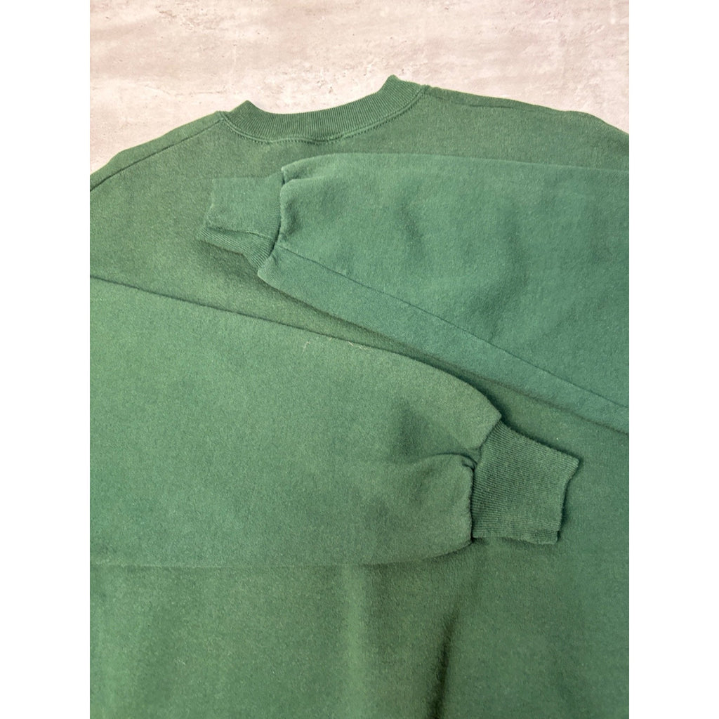 Vintage 90s Golf Embroidered Plaid Spellout Graphic Green Sweatshirt Size XL