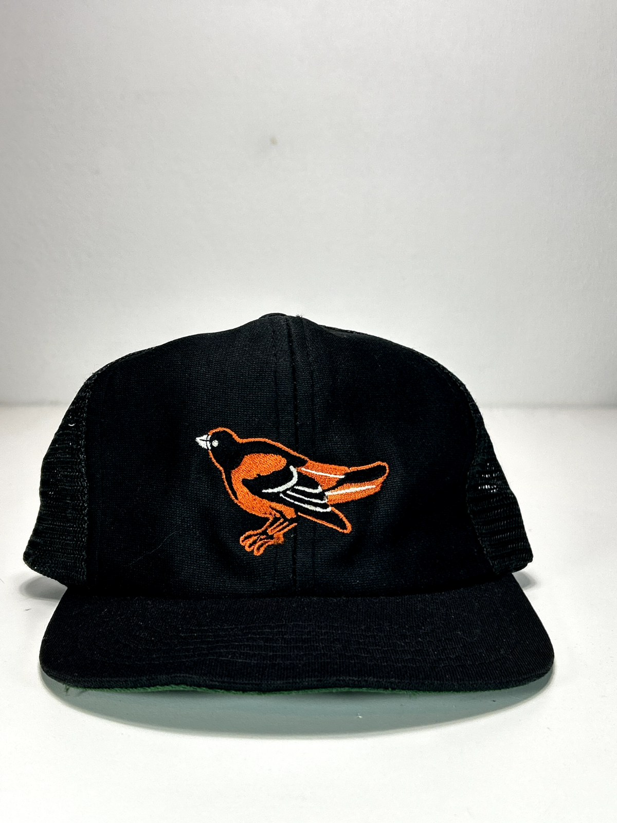 Vintage 80s Baltimore Orioles MLB Embroidered Logo Trucker Snapback Hat OSFA