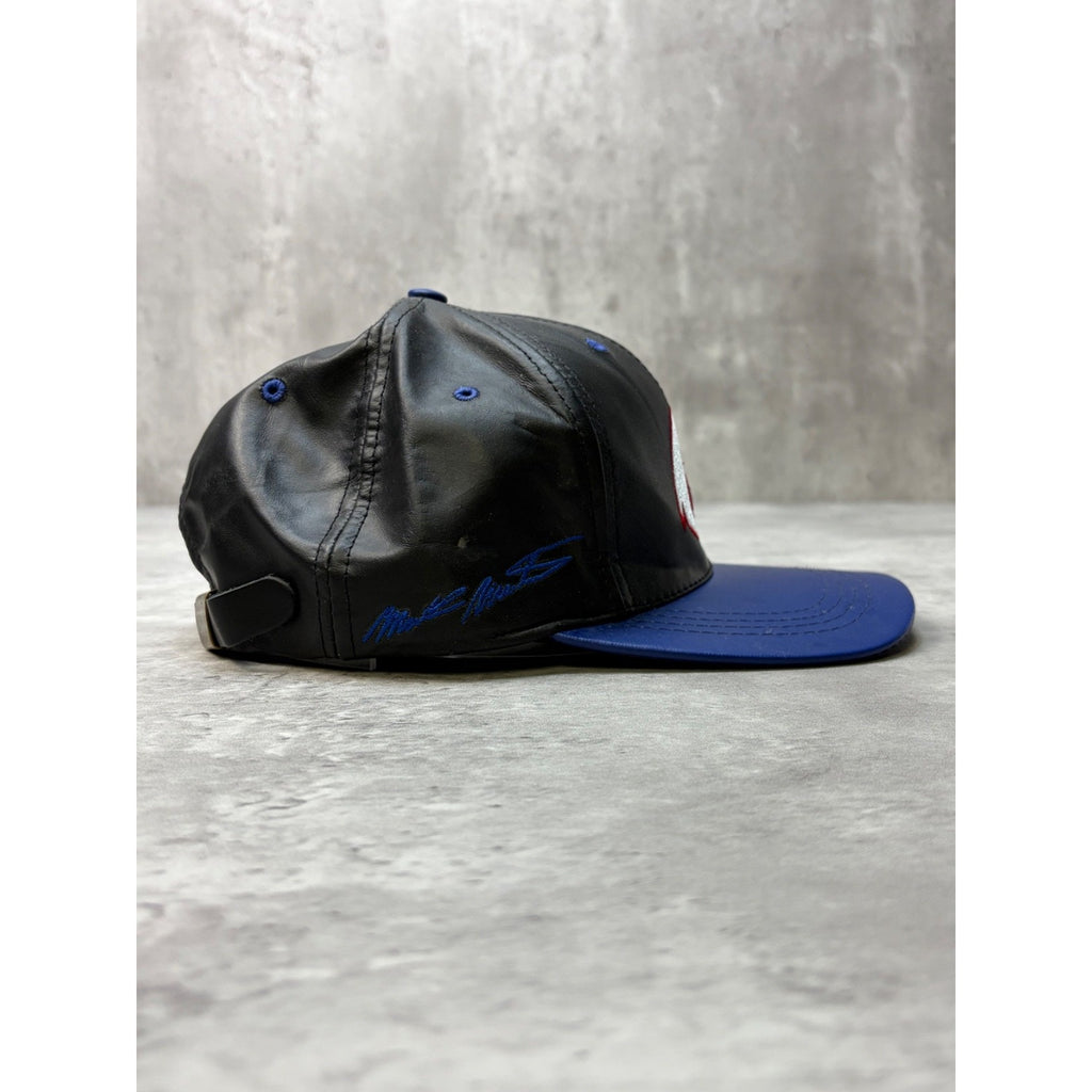 Vintage Mark Martin #6 Nascar Valvoline Racing Leather Strapback Hat OSFA